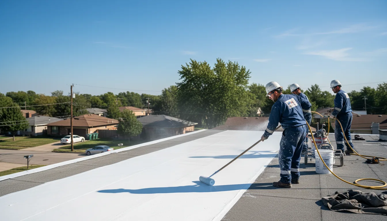 Commercial roof coating in Schlater, MS near me